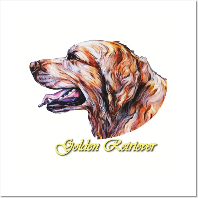 Golden Retriever Energy Wall Art by candimoonart